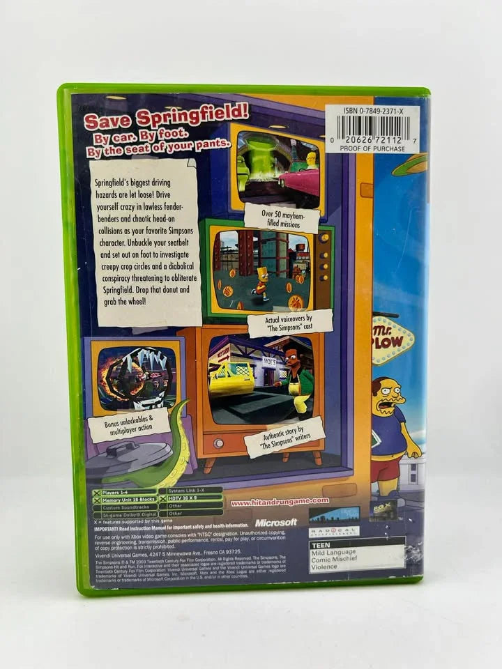 The Simpsons Hit and Run Xbox