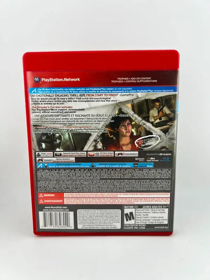 Heavy Rain Director's Cut Greatest Hits Playstation 3 PS3