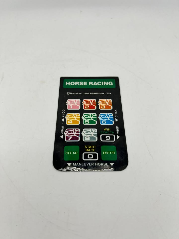 Carte d’overlay Horse Racing Intellivision Intel