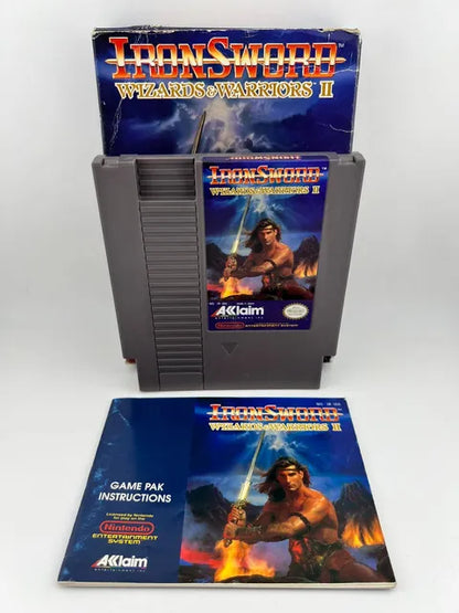 Iron Sword Wizards and Warriors II 2 Nintendo NES