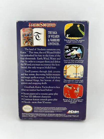 Iron Sword Wizards and Warriors II 2 Nintendo NES