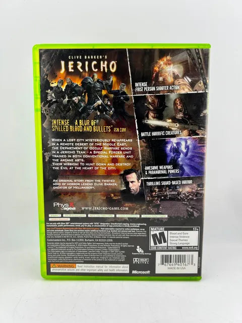 Clive Barker's Jericho Xbox 360 X360