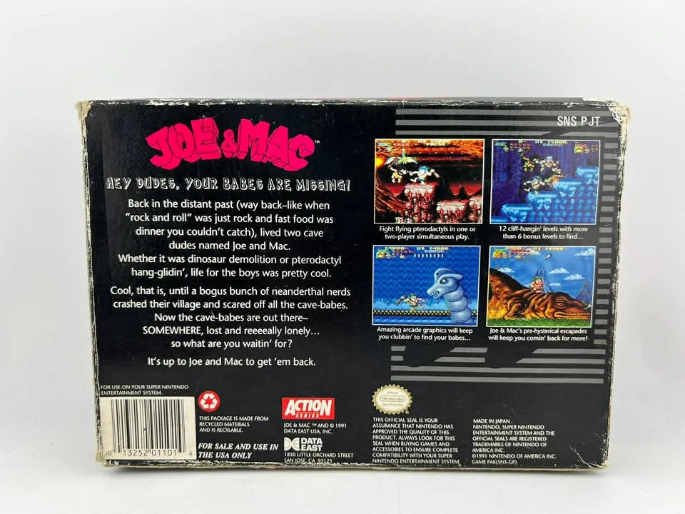 Joe and Mac Super Nintendo Snes