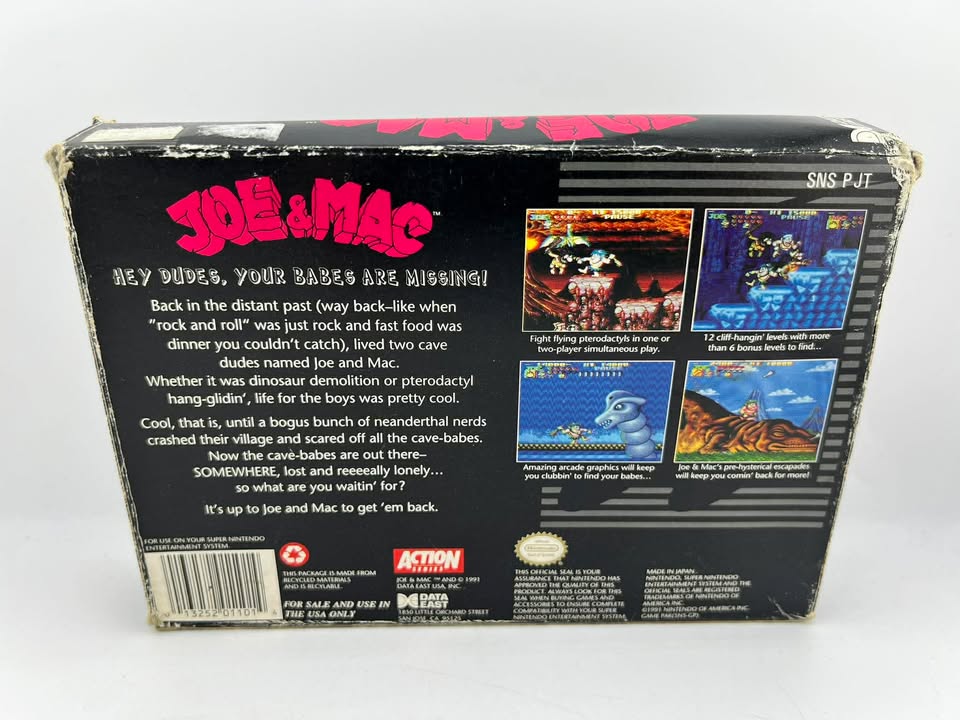 Joe and Mac Super Nintendo Snes