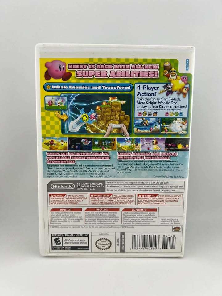 Kirby's Return to Dream Land Nintendo WII