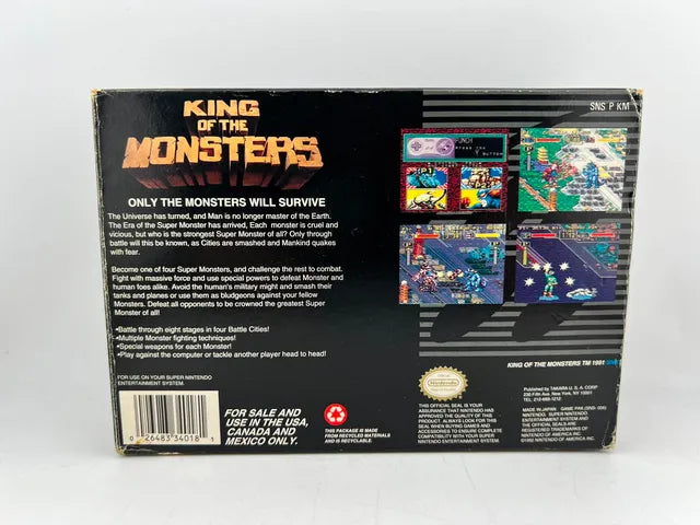 King of the Monsters Super Nintendo Snes