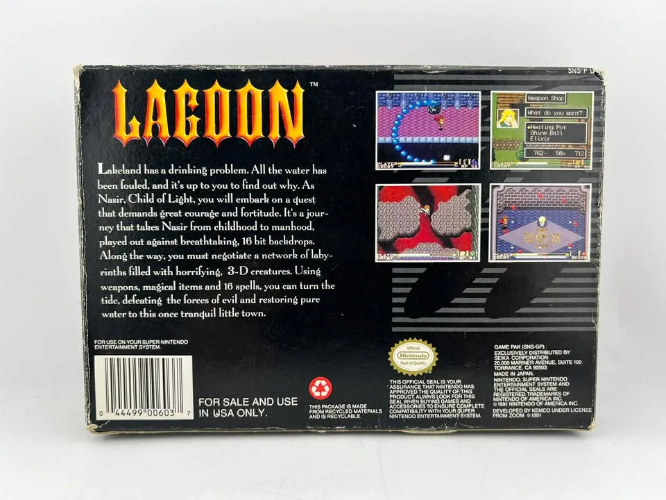 Lagoon Super Nintendo Snes