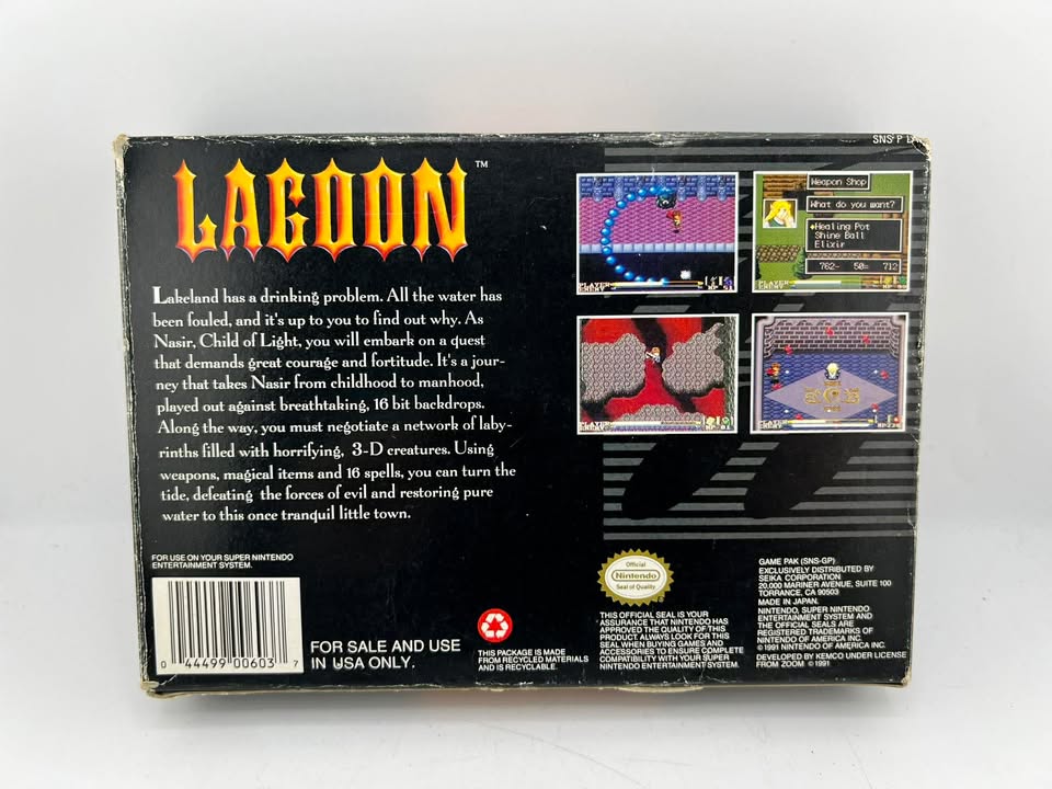 Lagoon Super Nintendo Snes