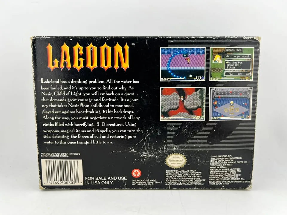 Lagoon Super Nintendo Snes