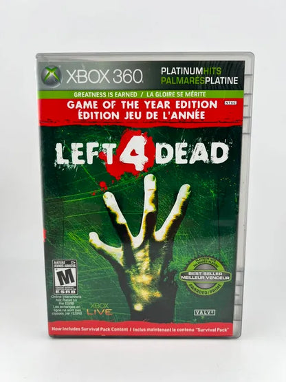 Left 4 Dead Game of the Year Platinum Hits Xbox 360 X360
