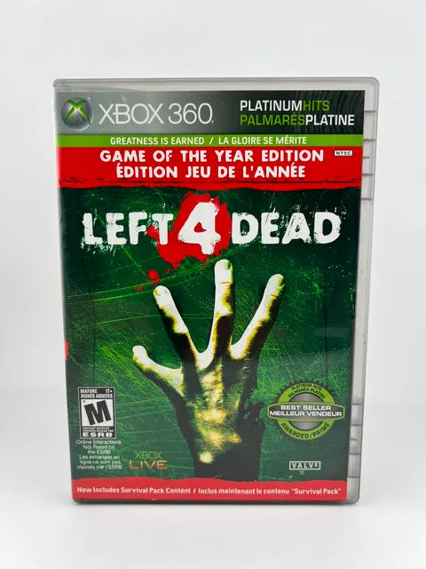 Left 4 Dead Game of the Year Platinum Hits Xbox 360 X360