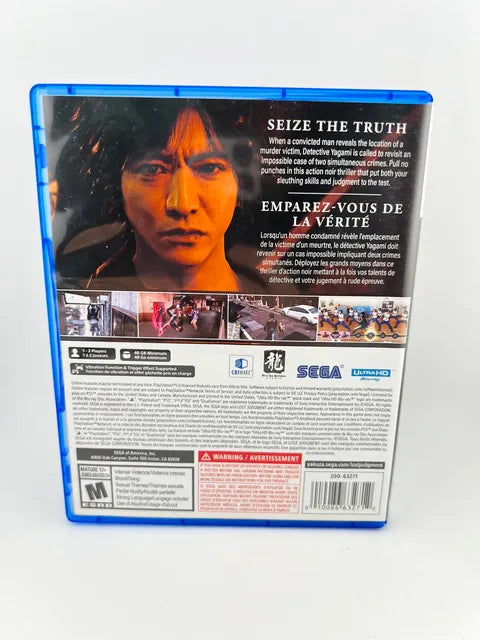 Lost Judgement Playstation 5 PS5