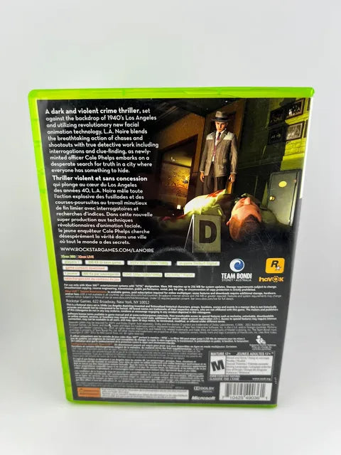 L.A. Noire Xbox 360 X360
