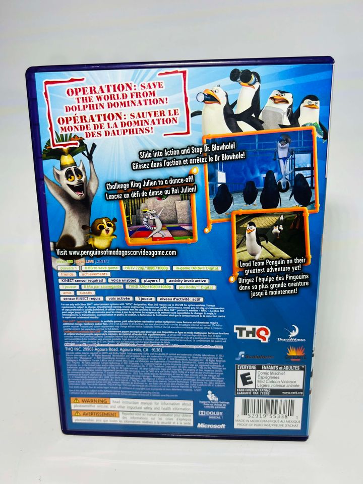 THE PENGUINS OF MADAGASCAR: DR. BLOWHOLE RETURNS (XBOX 360 X360) - jeux video game-x