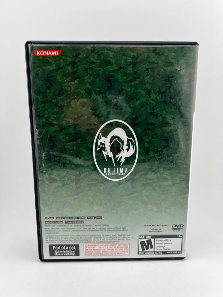 Metal Gear Solid 3 From the Essential Collection PlayStation 2 PS2