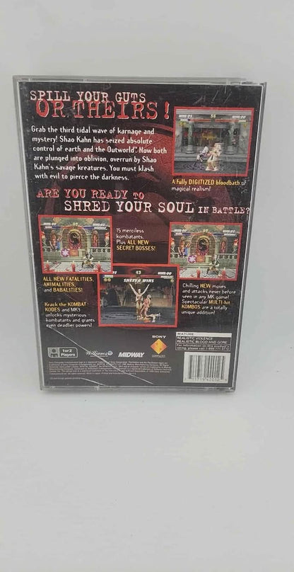 Mortal Kombat 3 Long Box Playstation PS1 midway