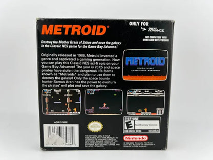 Metroid Classic NES Series Game Boy Advance GBA