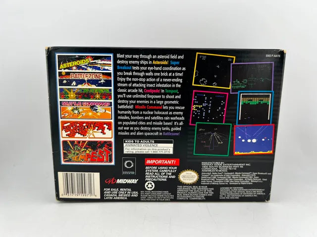 Midway Arcade's Greatest Hits Atari Collection 1 Super Nintendo Snes