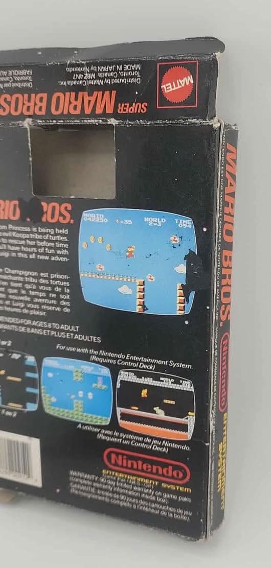 Super Mario Bros En Boite Mattel Canadien Nintendo NES NINTENDO