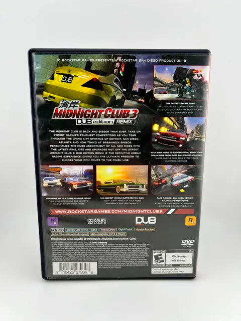Midnight Club 3 Dub Edition Remix Greatest Hits Playstation 2 PS2