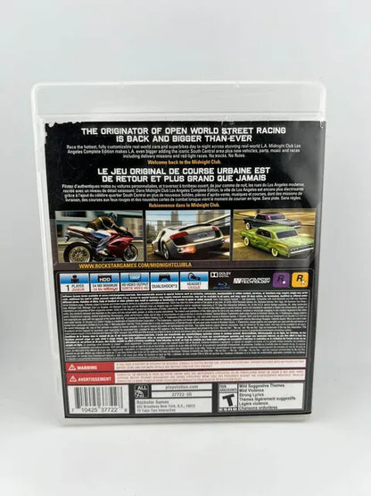 Midnight Club Los Angeles Complete Edition Greatest Hits Playstation 3 PS3