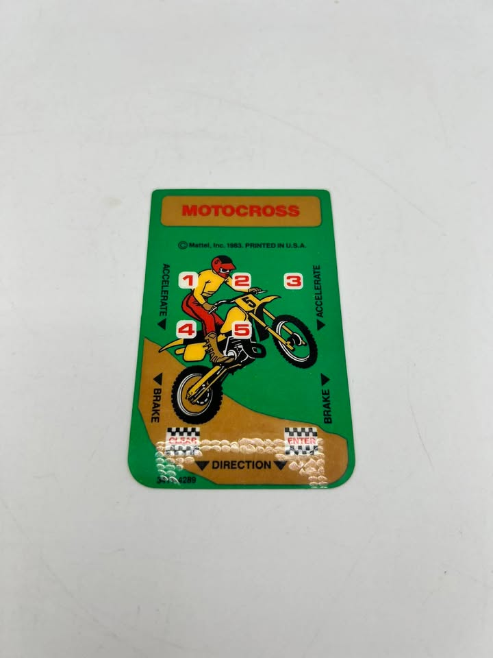 Carte d’overlay Motocross Intellivision Intel