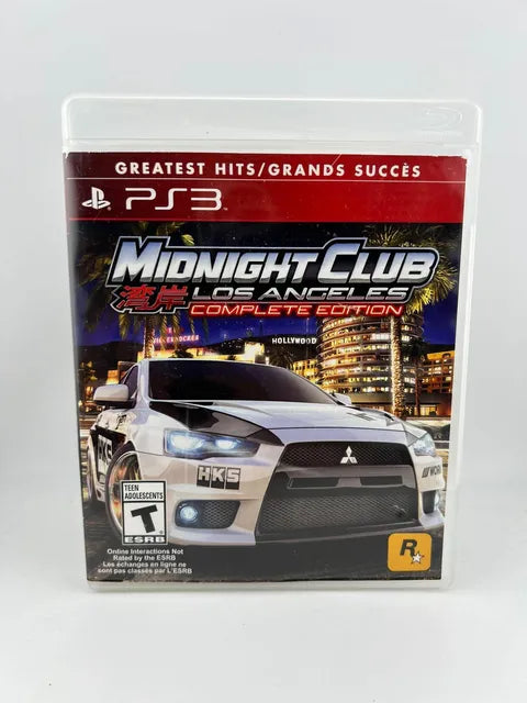 Midnight Club Los Angeles Complete Edition Greatest Hits Playstation 3 PS3