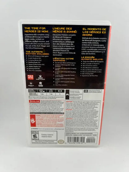 Minecraft Dungeons Ultimate Edition Nintendo Switch
