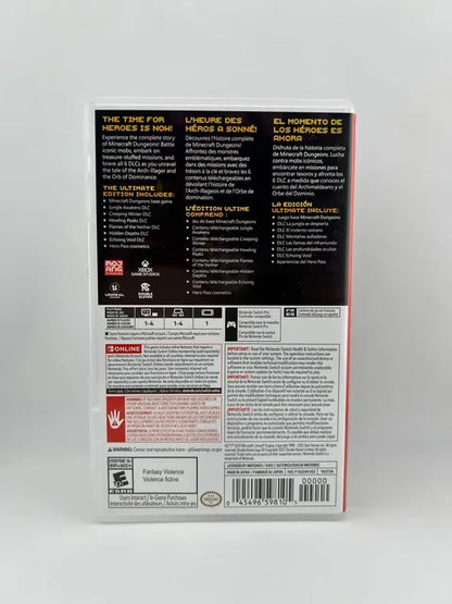 Minecraft Dungeons Ultimate Edition Nintendo Switch