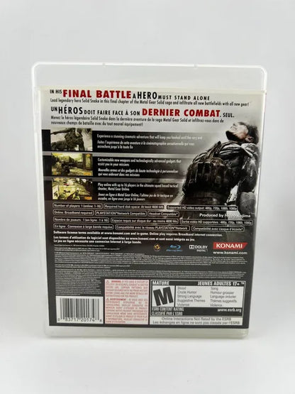 Metal Gear Solid 4 Guns of the Patriots Playstation 3 PS3