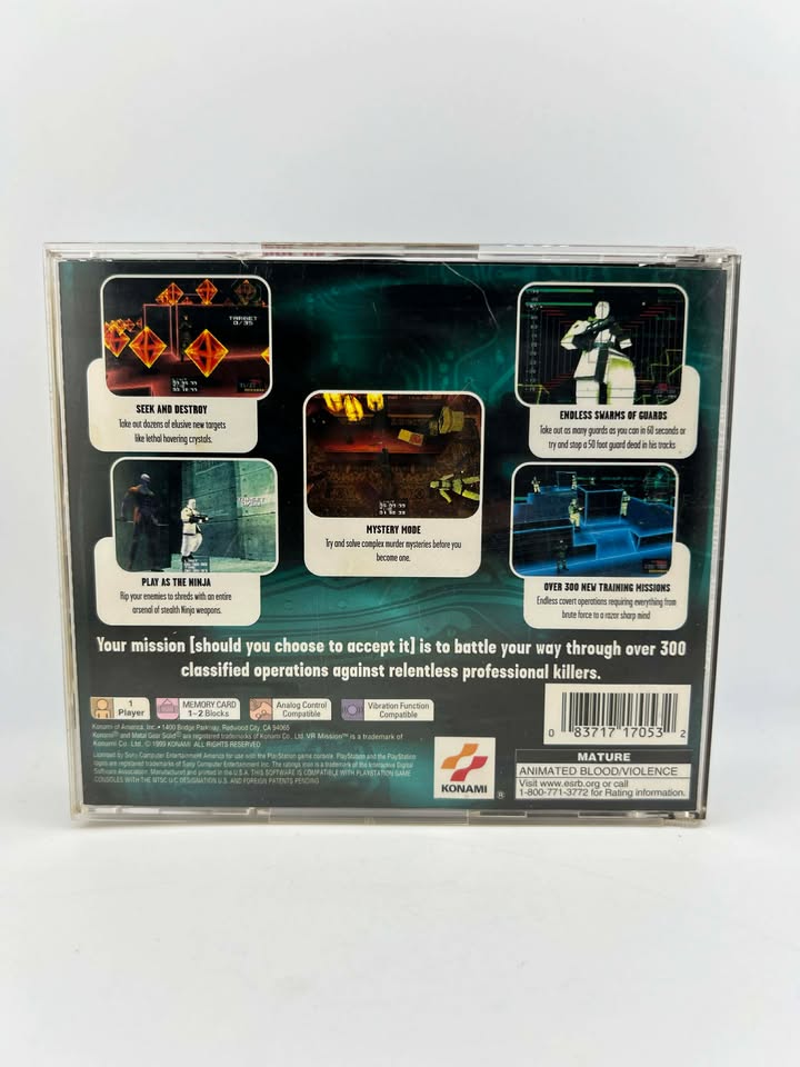 Metal Gear Solid VR Missions Playstation PS1