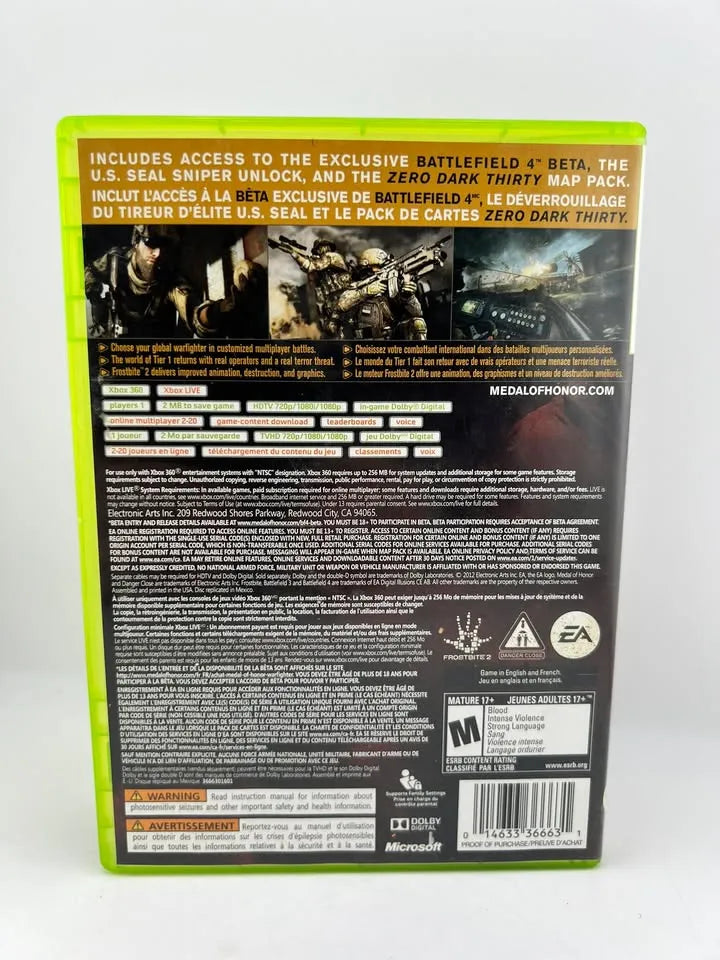 Medal of Honor Warfighter Limited Edition Xbox 360 X360