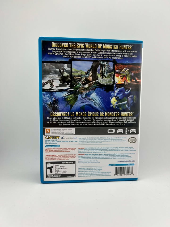 Monster Hunter 3 Ultimate Nintendo WiiU