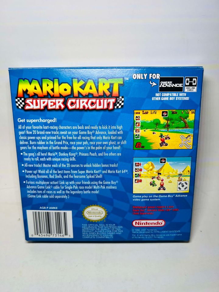 MARIO KART SUPER CIRCUIT NINTENDO EN BOITE GAME BOY ADVANCE GBA - jeux video game-x