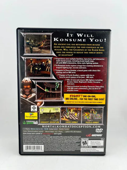 Mortal Kombat Deception Playstation 2 PS2
