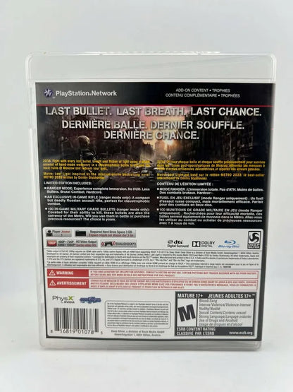 Metro: Last Light Limited Edition Playstation 3 PS3
