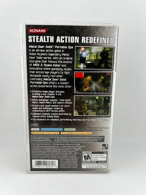 Metal Gear Solid Portable Ops Playstation Portable PSP