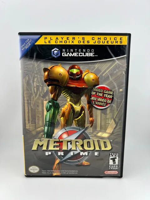 Metroid Prime Players Choice Game of the Year Nintendo Gamecube NGC