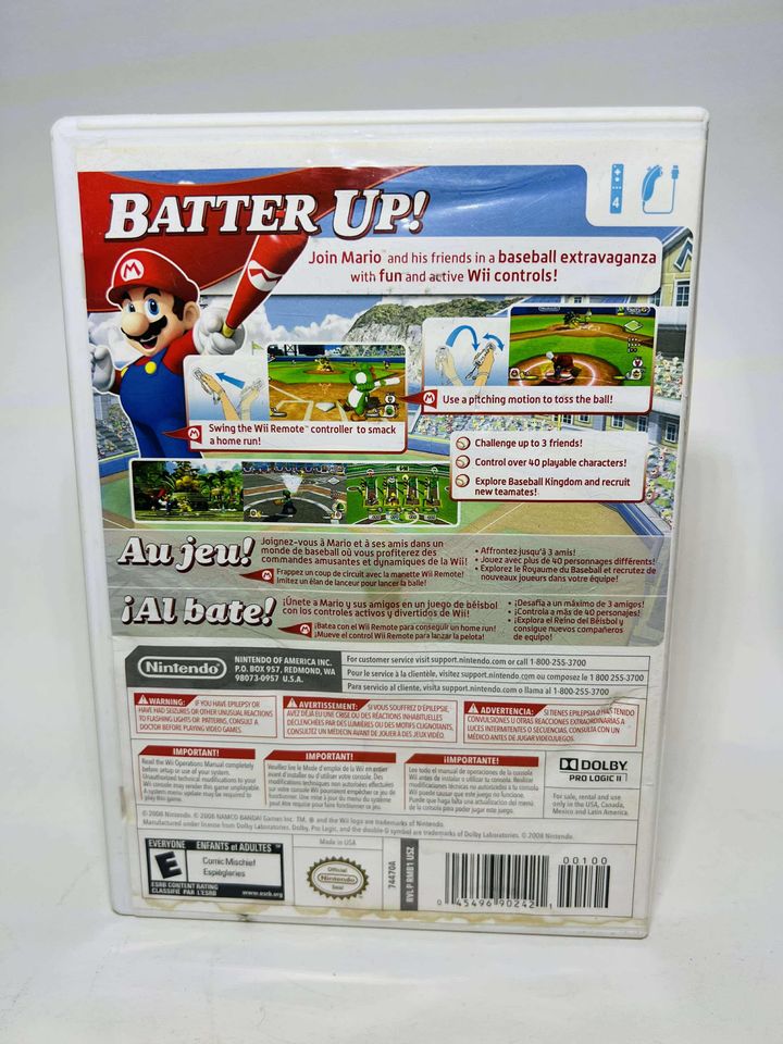 MARIO SUPER SLUGGERS Nintendo selects NINTENDO WII - jeux video game-x