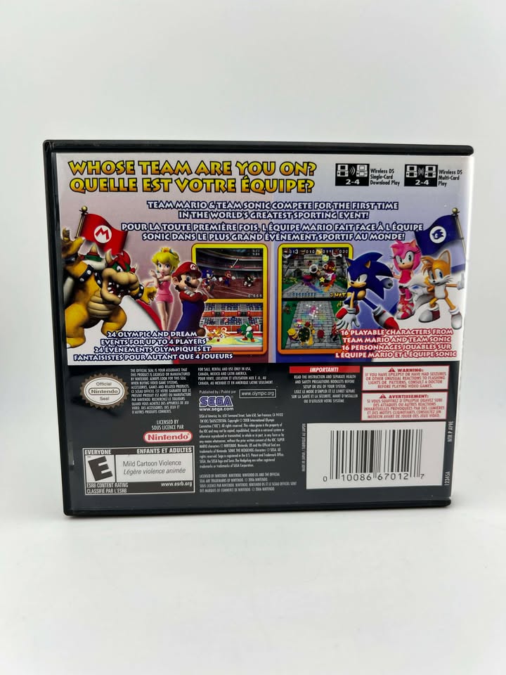 Mario And Sonic At The Olympic Games Beijing 2008 Nintendo Ds