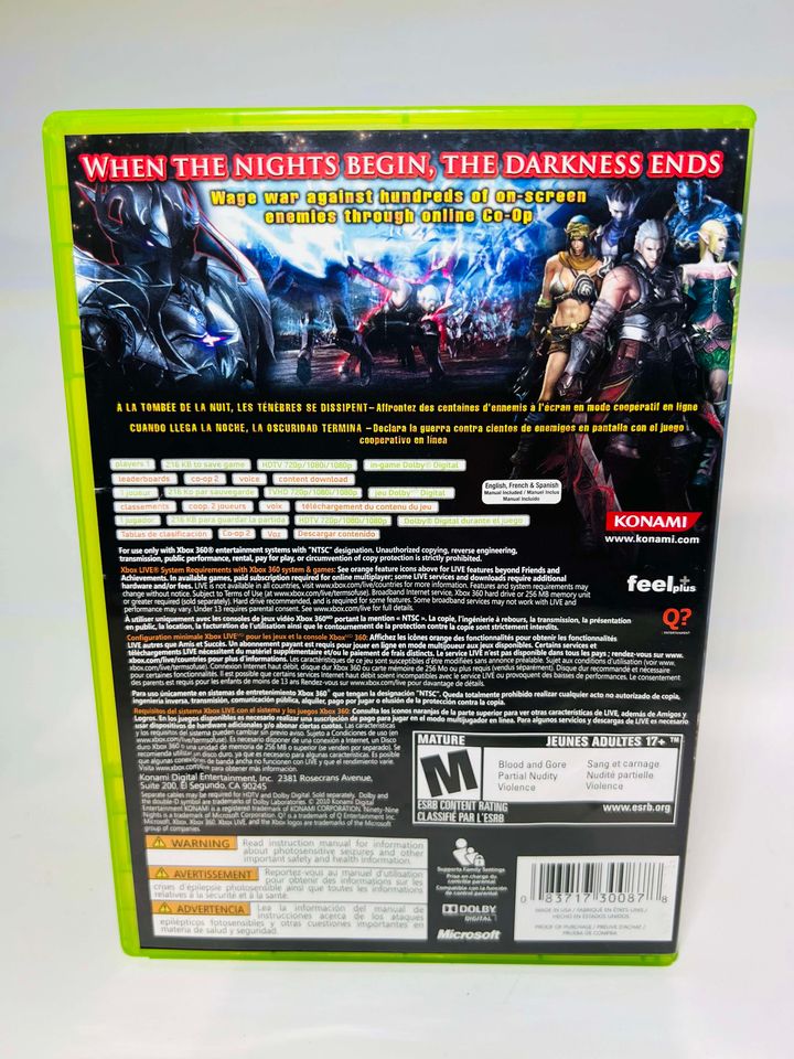 N3 II 2 NINETY NINE NIGHTS II 2 XBOX 360 X360 - jeux video game-x