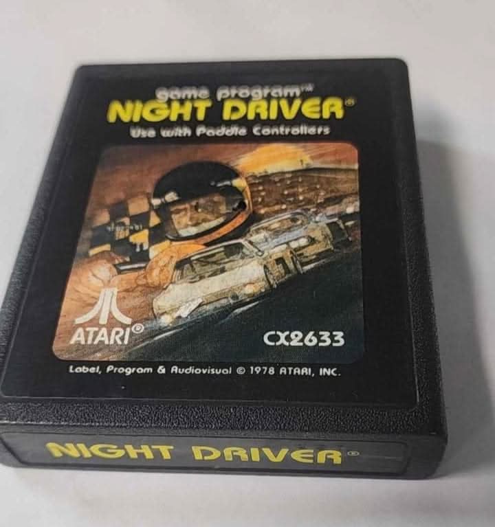 NIGHT DRIVER ATARI 2600 jeux video game-x