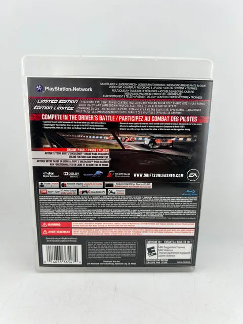 Need For Speed Shift 2 Unleashed Limited Edition Playstation 3 PS3