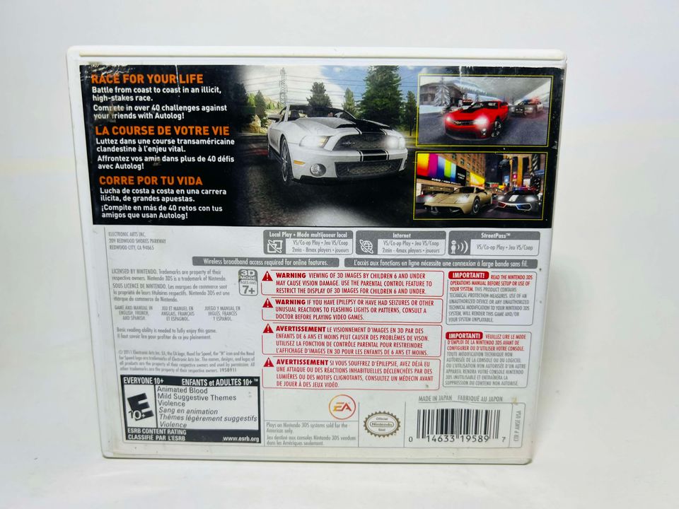 NEED FOR SPEED NFS THE RUN NINTENDO 3DS 3DS - jeux video game-x