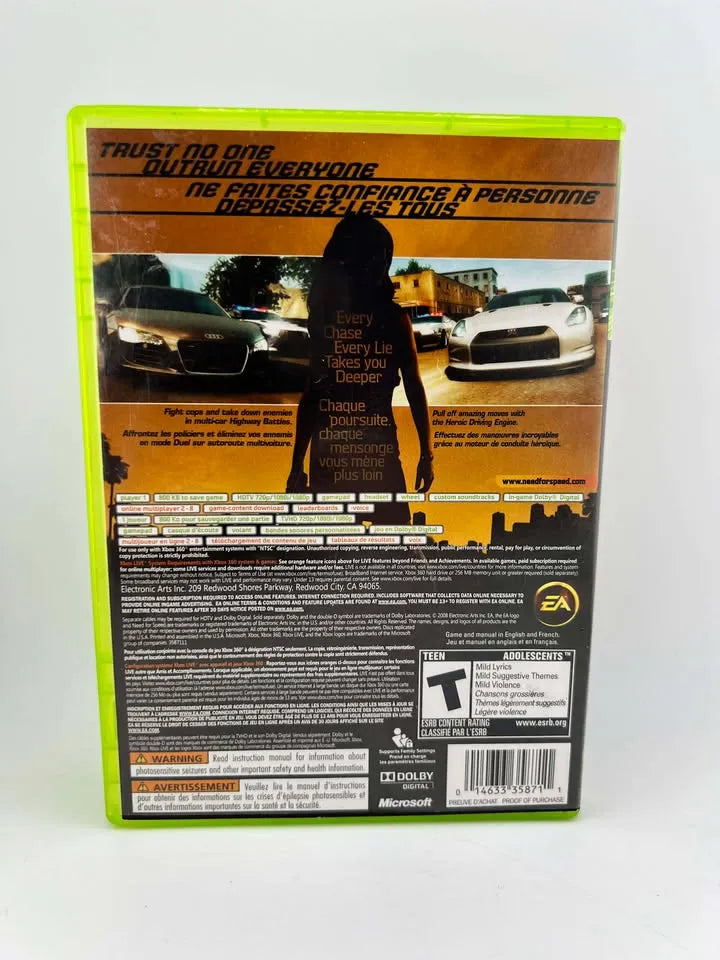 Need for Speed Undercover Xbox 360 X360