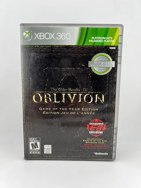 The Elder Scrolls IV 4 Oblivion Game of the Year GOTY Platinum Hits EB Exclusive Xbox X360