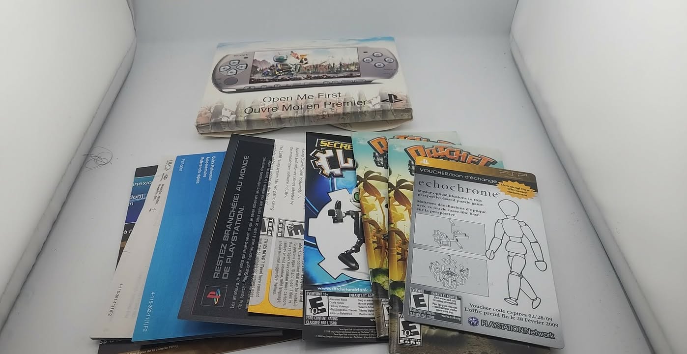 Console PSP 3001 Limited Edition Ratchet & Clank Version Mystic Silver Playstation Portable PSP