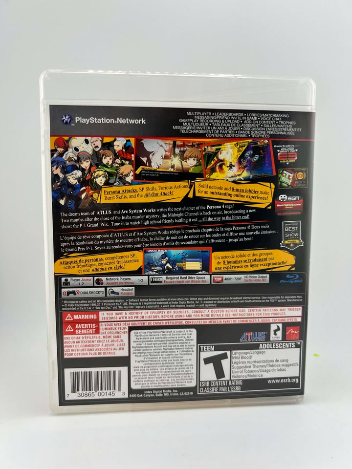 Persona 4 Arena Playstation 3 PS3