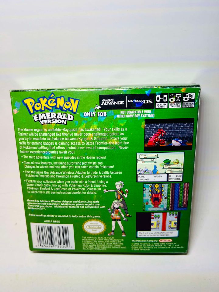 POKEMON EMERALD EN BOITE GAME BOY ADVANCE GBA - jeux video game-x