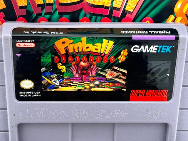 Pinball Fantasies Super Nintendo Snes